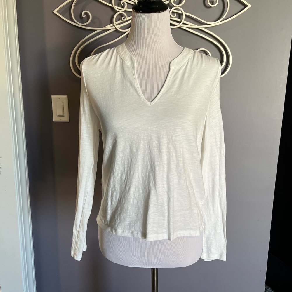 VENUS Shirred Long Sleeve Top
